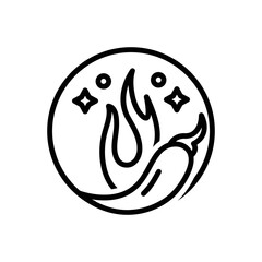 Black line icon for mild