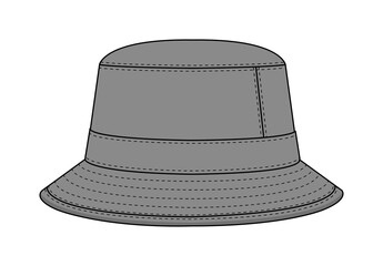 Bucket hat template illustration / png, no background