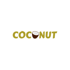 Coconut logo vector. Coconut logo template