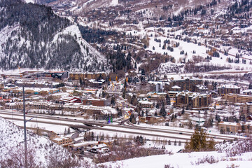 Avon, Colorado in the Rocky Mountains during the day