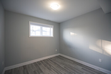 Vacant Empty Bedroom Interior with Window and Floors