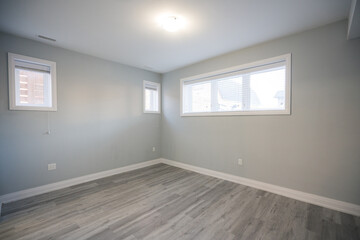 Vacant Empty Bedroom Interior with Window and Floors