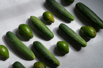 cucumbers on a table