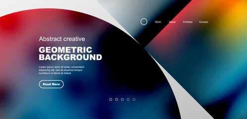 Bright fluid gradient circles abstract background. Business or technology design for wallpaper, banner, background, landing page, wall art, invitation, prints