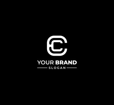 C, CC letter logo design template elements. Modern abstract digital alphabet letter logo. Vector illustration.