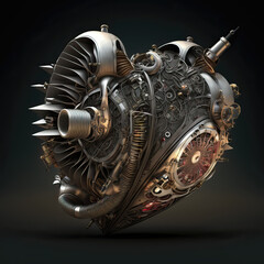 Mechanical Hearts, for the adventurous humaniods amongst us.  The human heart, the body's engine, re-imagined as a variety of motors, from ICE's to clockwork. 