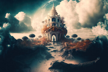 Digital art style of afterlife, generative ai, digital art style, illustration painting