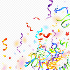 ribbon spiral confetti carnival color shine gift