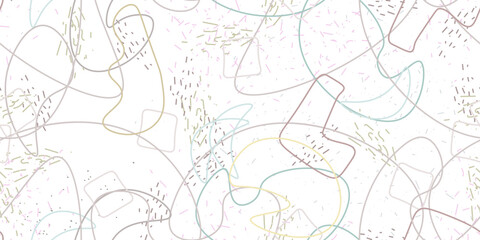 Obraz premium Chaotic Simple Seamless Pattern Textile One Line