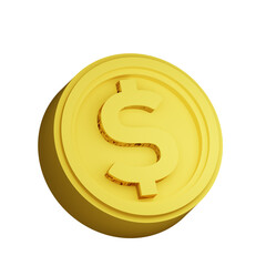 coin, gold, money, icon, dollar, currency, business, symbol, golden, bank, 3d