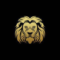 Vector lion head logo design