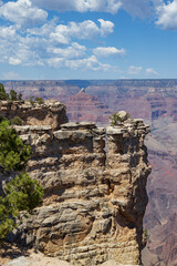 Fototapeta na wymiar Rock formations on the South Rim edge of Grand Canyon National Park, Arizona, USA