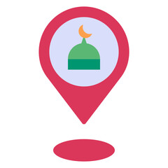 location mosque illustration