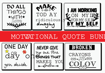 Fototapeta premium motvational quote bundle