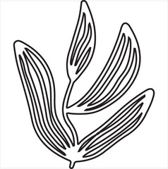 Fototapeta na wymiar Vector, Image of flower plant icon, black and white color, with transparent background