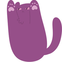 cat, cute, kitty, kawaii, illustration, doodle, flat design, minimal, design, decor, cat head, cat poses, international cat day, paw, joy, happy,