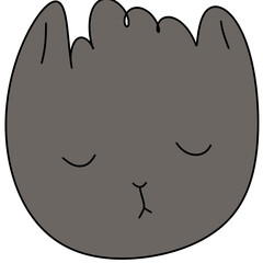 cat, cute, kitty, kawaii, illustration, doodle, flat design, minimal, design, decor, cat head, cat poses, international cat day, paw, joy, happy,