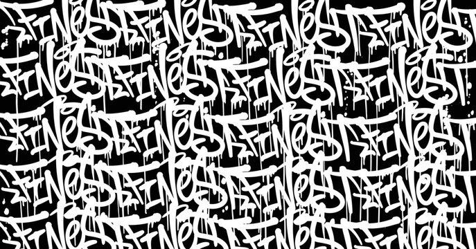 Abstract graffiti art background with scribble throw-up and tagging hand-drawn style. Street art graffiti urban theme for prints, patterns, banners, and textiles in vector format.