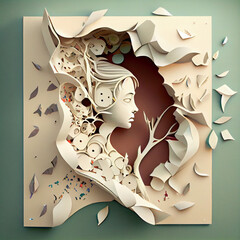 Paper art illustration