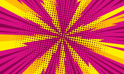 Comic abstract burst background design