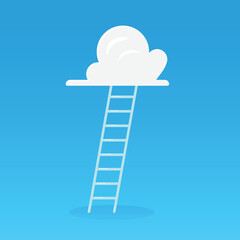Ladder leading to cloud