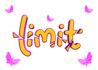 Limit colorful 3d text women's day concept cutout