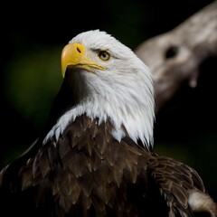 Obraz premium portrait of a eagle on a branch
