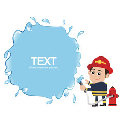 Firefighter with different poses