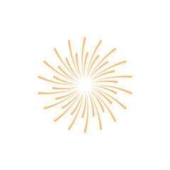 Flat New Year Fireworks