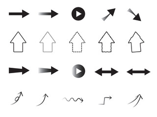 モノクロ矢印セット
