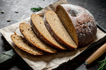Pieces of fragrant fresh bread.