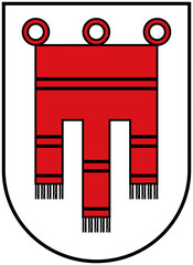 Landeswappen Vorarlberg, Land Vorarlberg, Vorarlberger Wappen, Stilisiertes Wappen, österreichische Bundesländer, Bunderländer, Wappenschild, Bundesländer Wappen