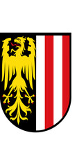 Landeswappen Oberösterreich, Land Oberösterreich, Oberösterreichisches Wappen, Stilisiertes Wappen, österreichische Bundesländer, Bunderländer, Wappenschild, Bundesländer Wappen