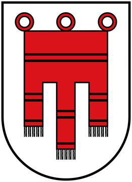 Landeswappen Vorarlberg, Land Vorarlberg, Vorarlberger Wappen, Stilisiertes Wappen, &ouml;sterreichische Bundesl&auml;nder, Bunderl&auml;nder, Wappenschild, Bundesl&auml;nder Wappen
