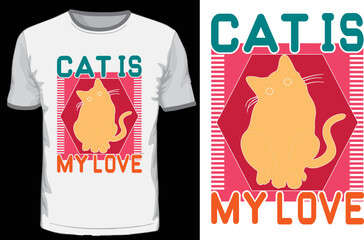 Cat T-shirt design.