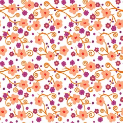abstract flower seamless pattern print 