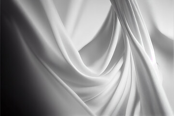 White Silk satin background. generative ai