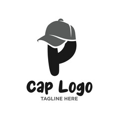 Obraz premium Letter P Cap Logo Design Template Inspiration, Vector Illustration.