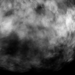 Cloud, fog, or smoke isolated on black background. Royalty high-quality free stock photo  image of white cloudiness, clouds, mist or smog overlays on black backgrounds. Copy space for design