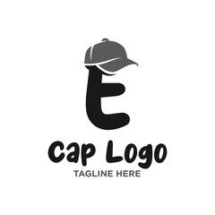 Letter E Cap Logo Design Template Inspiration, Vector Illustration.