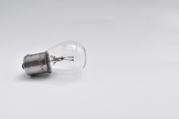 Glass lamp against white background