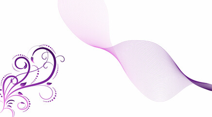 Abstract background with parallel lines and calligraphic pattern. Template for your invitations, backgrounds, postcards, web.