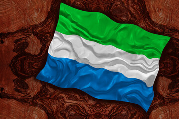 National flag of Sierra Leone.  Background  with flag of  Sierra Leone.