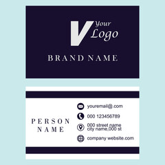 Business card and name card,horizontal simple clean template vector design, layout in rectangle size.