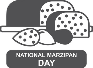 National Marzipan Day, happy National Marzipan Day symbol vector
