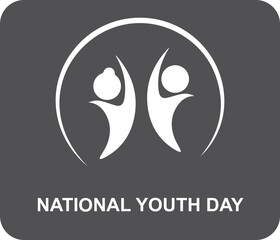 National Youth Day, happy national youth day symbol vector