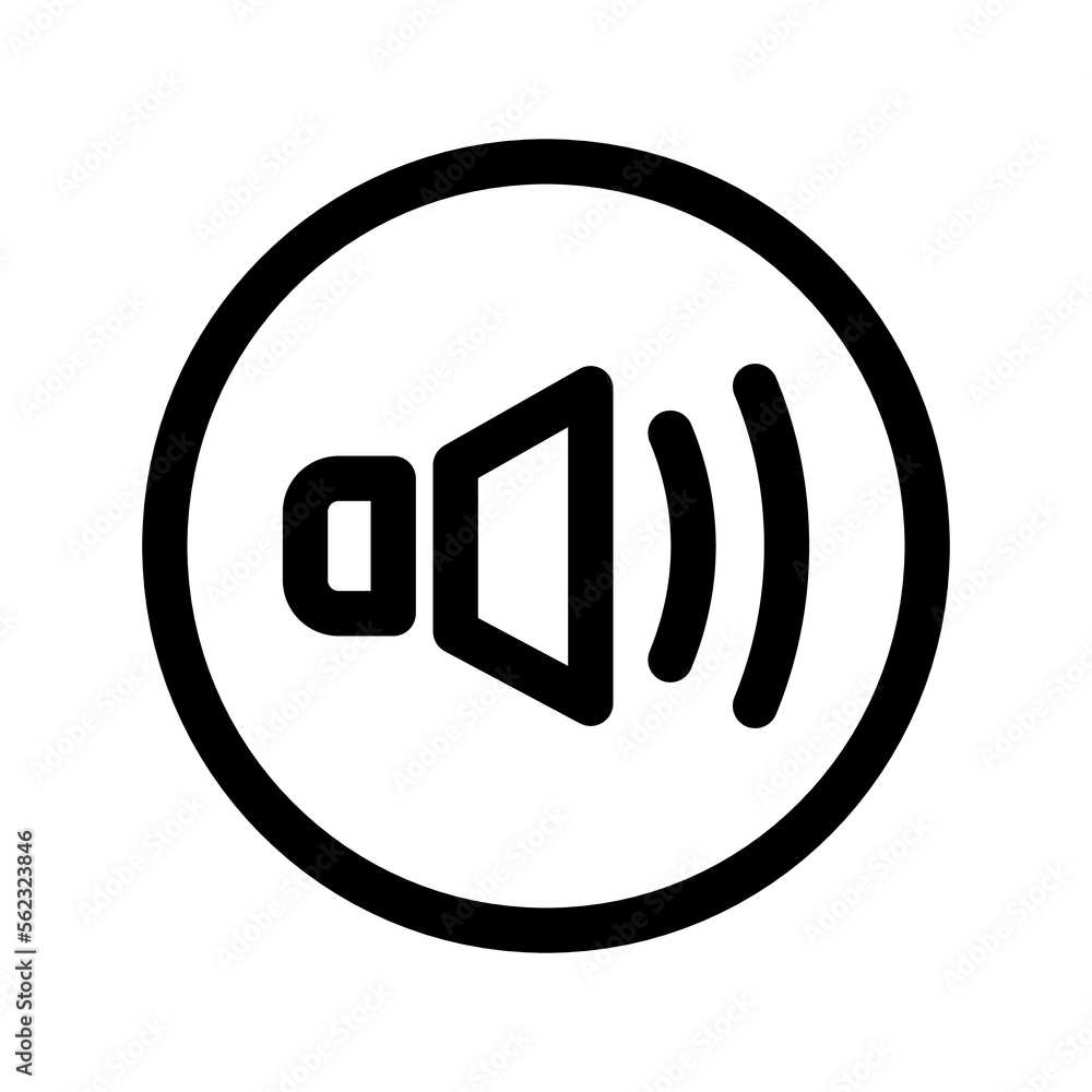 Poster simple audio icon in round shape 