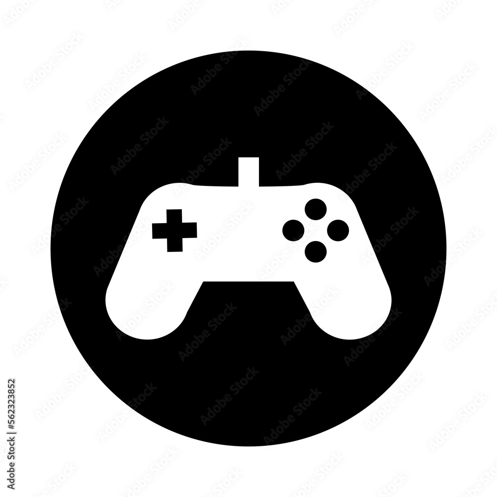 Poster game icon in round shape