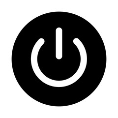 power button icon design. on off symbol in round shape