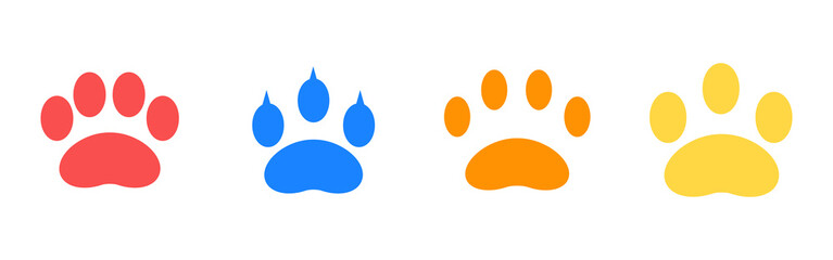 Set of animal footprint symbol design